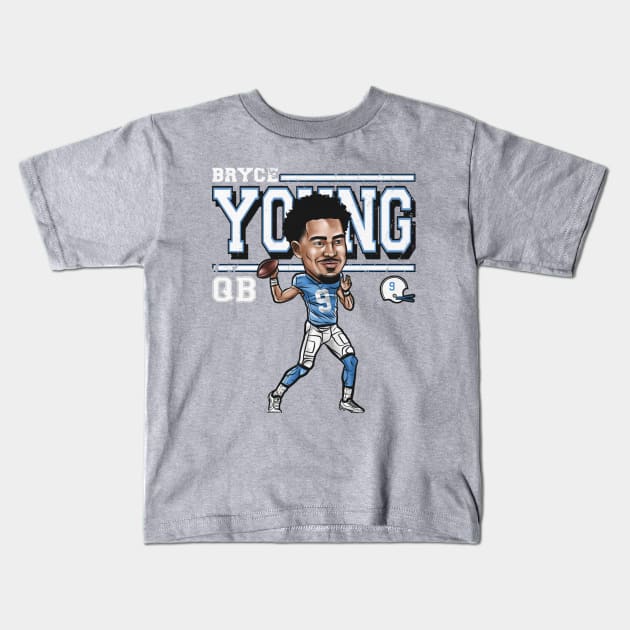 Bryce Young Carolina Cartoon Kids T-Shirt by danlintonpro